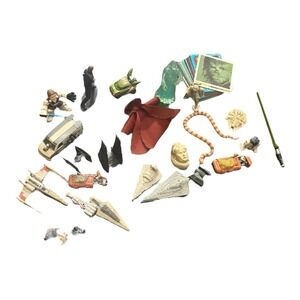 Star Wars Mini Figures & Vehicles Lot Parts Pieces Ships Accessories Mixed Toy